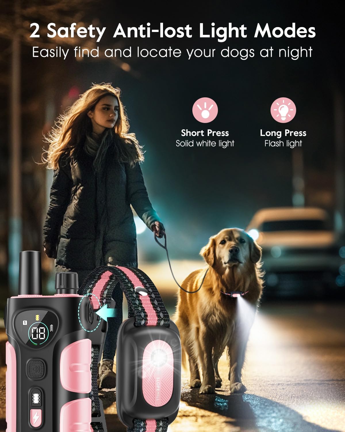 SLOPEHILL Dog Shock Collar,4200FT Dog Training Collar with Remote,IPX8 Waterproo