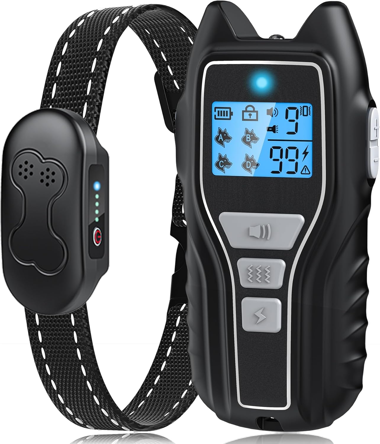 Dog Shock Collar with Remote Control - Rechargeable Dog Training Collar, IPX7 Wa