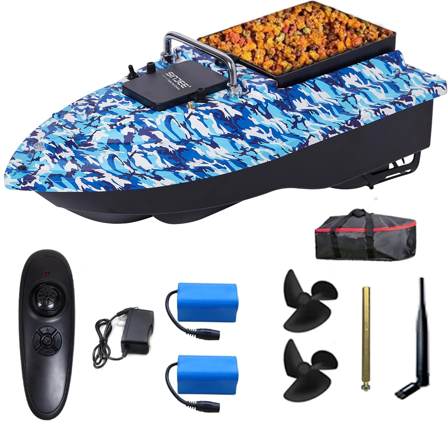 Bait Boat, RC Fishing Bait Boat, Precision Deployment Craft with 328-Yard Range,