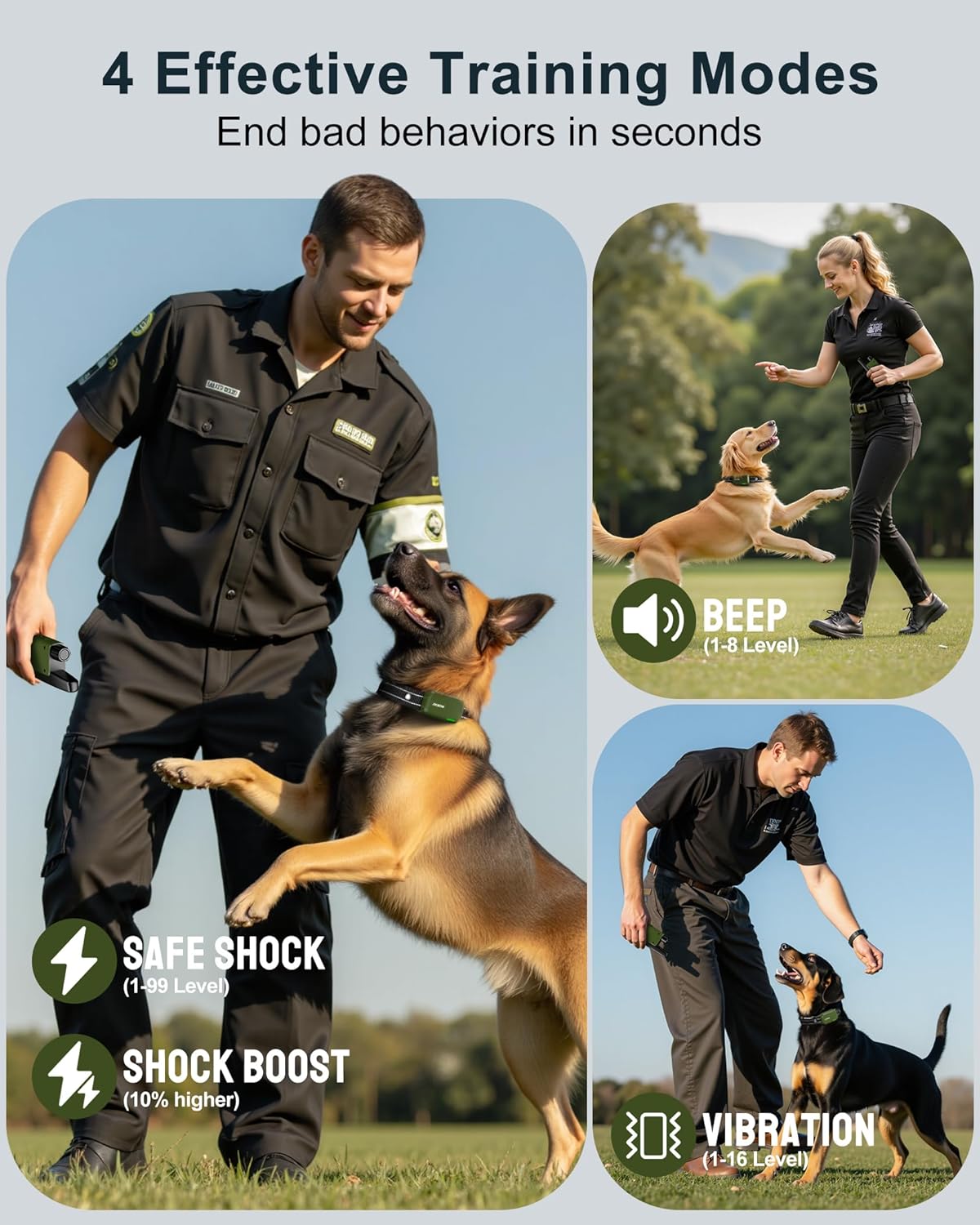 Dog Shock Collar - 4500FT Dog Training Collar with Remote, IPX8 Waterproof Elect