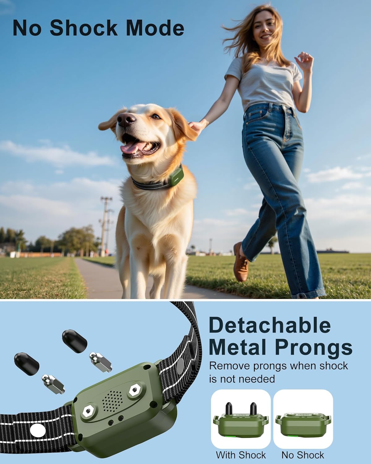 Dog Shock Collar - 4500FT Dog Training Collar with Remote, IPX8 Waterproof Elect
