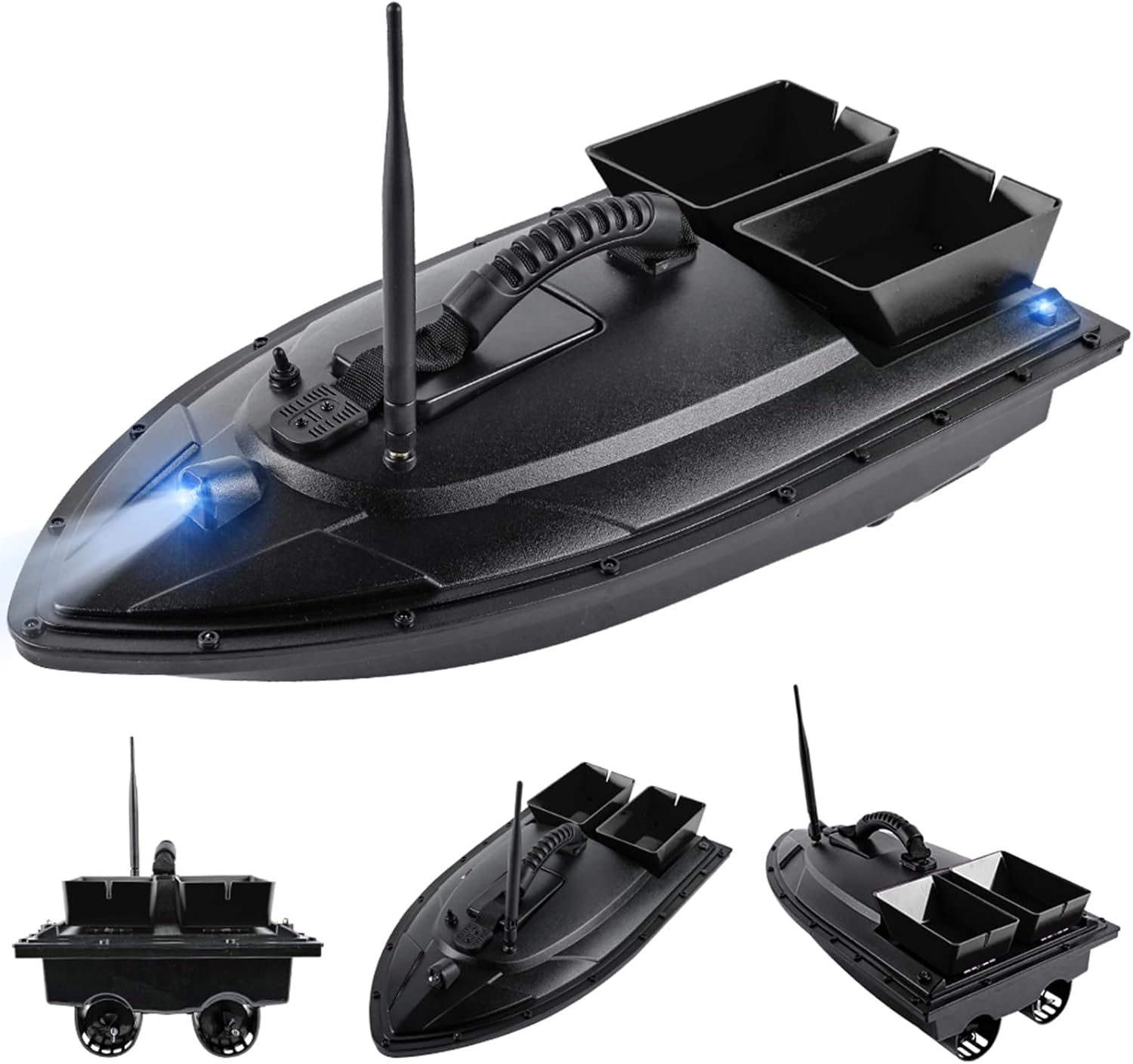 Fishing Bait Boat, Range Dual Motor Fish Finder Remote Control Bait Boat with 50