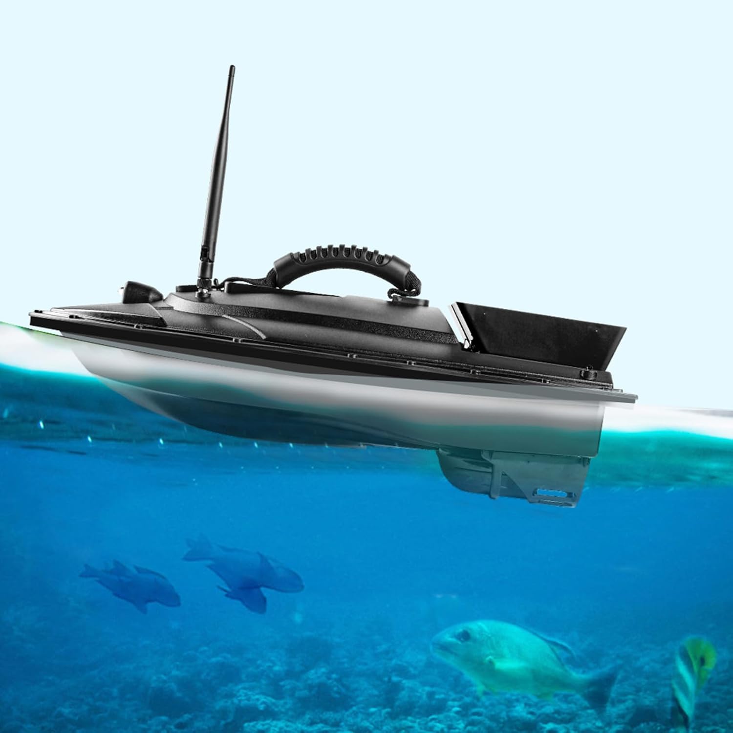 Fishing Bait Boat, Range Dual Motor Fish Finder Remote Control Bait Boat with 50