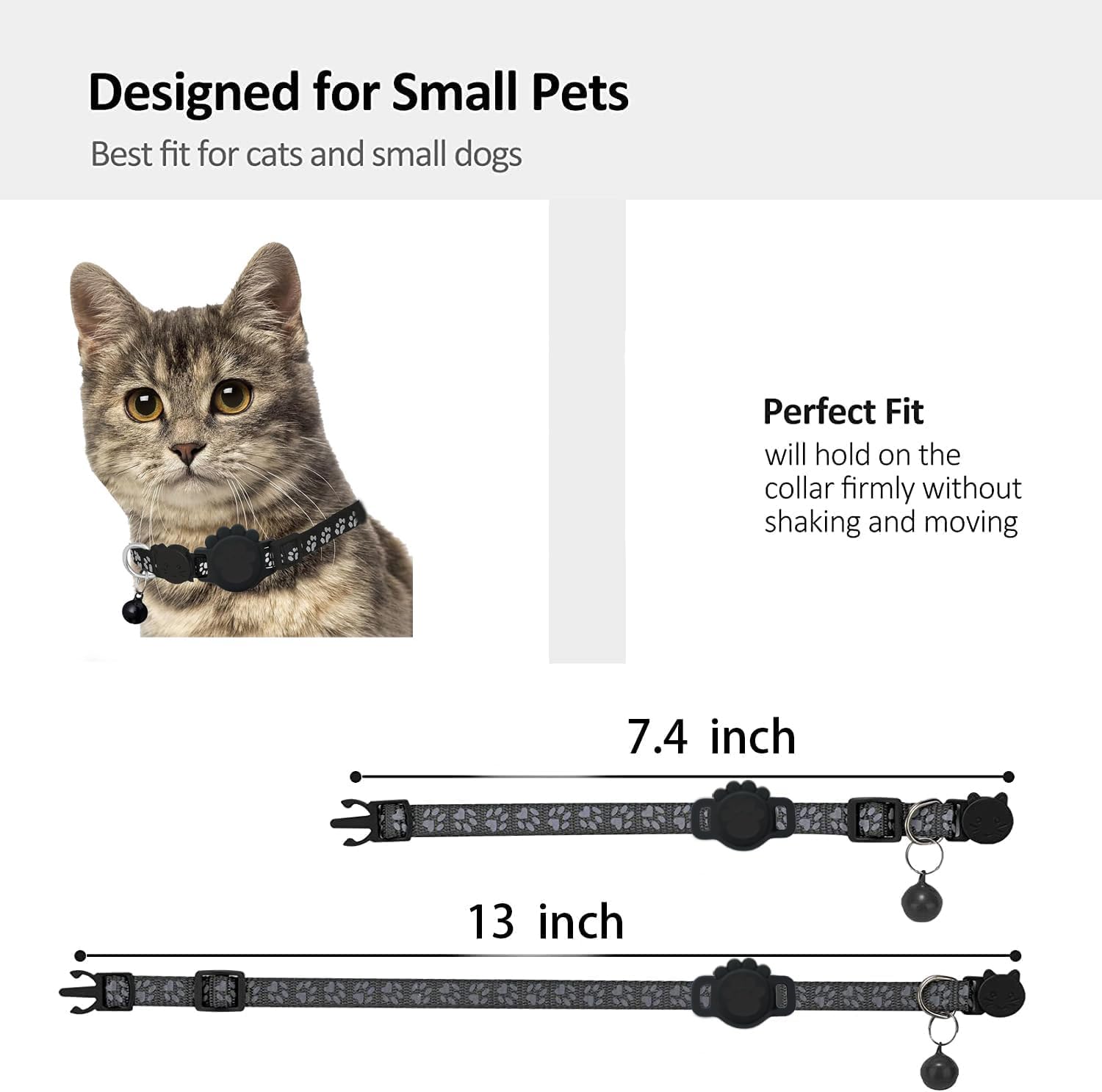 Cat Tracker GPS Collar for Cats Electronic Pet Locator (Only iOS) Waterproof Com